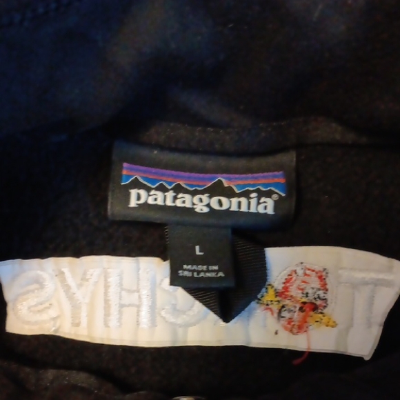 Patagonia Better Sweater  Midnight Black Sleeveless Vest W/ Torchys Logo - Picture 2 of 14